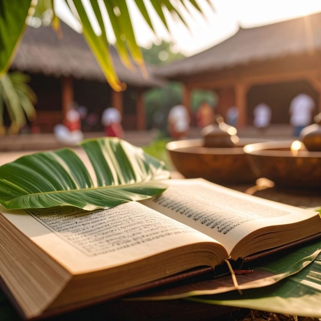 Ashram Palm leaves